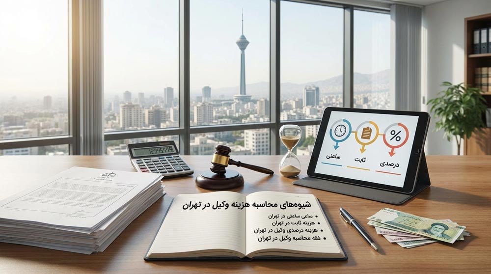 generated_image_1778068b-519a-407a-887d-c48139b73975 شیوههای محاسبه و قرارداد هزینه با وکیل